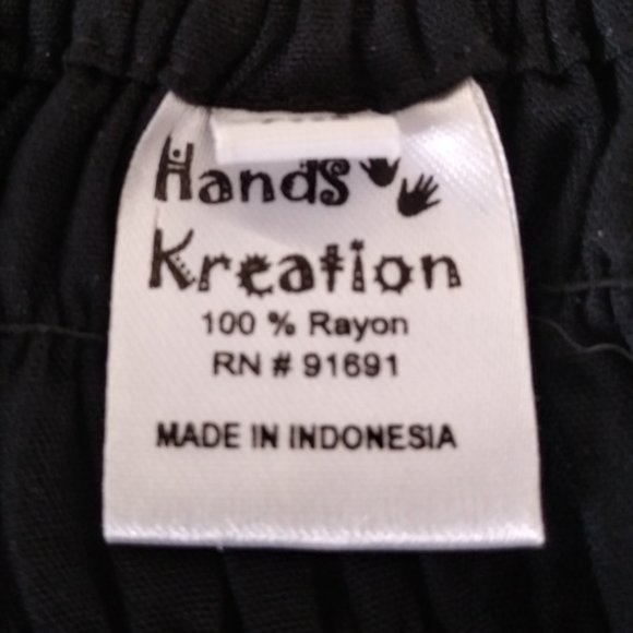 4/$20 Hand Kreation Black Batik Print Dress Size XL Sleeveless Adjustable Straps - Picture 7 of 8